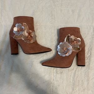 Pink boutique booties, size 6.5
